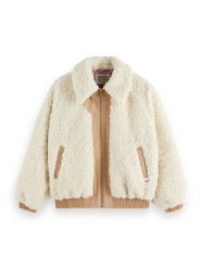 Scotch & Soda Kurtka pluszowa w kolorze kremowym rozmiar: S. Brązowe kurtki damskie Scotch & Soda, s, bez wzorów, bez kaptura. Za 267.92 zł.