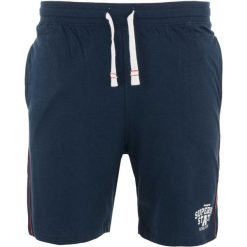 Szorty męskie 100% bawełna – nad kolano, granatowe. Niebieskie szorty męskie ZFOAM, bez wzorów, z bawełny, sportowe. Za 149.99 zł.