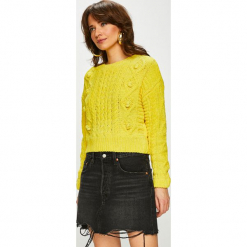 Tally Weijl - Sweter. Żółte swetry klasyczne damskie TALLY WEIJL, m, z dzianiny, bez kołnierzyka. W wyprzedaży za 49.90 zł.