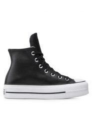 Converse Trampki Chuck Taylor All Star Lift Clean Hi 561675C Czarny. Czarne trampki i tenisówki damskie Converse, bez wzorów, ze skóry. Za 289.99 zł.