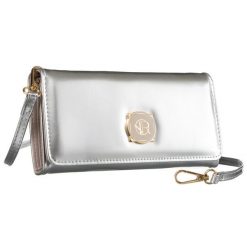 Elegancka mini torebka-kopertówka w srebrnym kolorze - Rovicky. Szare torebki wieczorowe ROVICKY, bez wzorów, ze skóry ekologicznej, eleganckie, bez kołnierzyka, bez ramiączek. Za 33.99 zł.