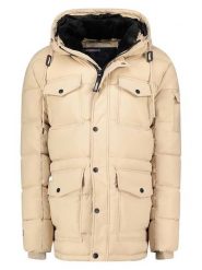 Geographical Norway Parka "Corlas" w kolorze beżowym rozmiar: S. Brązowe parki męskie Geographical Norway, s, bez wzorów. Za 278.66 zł.