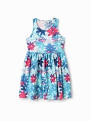 Desigual Sukienka codzienna 23SGVK02 Niebieski Regular Fit. Niebieskie sukienki dziewczęce Desigual, bez wzorów, z bawełny, bez ramiączek. Za 149.99 zł.