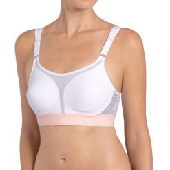 Stanik do biegania Extreme Lite z wysoki poziomem podtrzymywania. Białe biustonosze TRIACTION, bez wzorów, z elastanu. Za 282.00 zł.