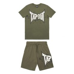 Zestaw koszulka i spodenki Tapout Dunlab. Białe szorty sportowe męskie TAPOUT, l, z dresówki, na fitness i siłownię. Za 235.50 zł.
