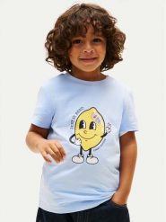 Tommy Hilfiger T-Shirt KB0KB10274 Niebieski jasny Regular Fit. Niebieskie t-shirty chłopięce Tommy Hilfiger, bez wzorów, z bawełny, bez ramiączek. Za 109.99 zł.