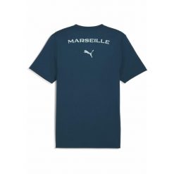 Męska koszulka Casuals Olympique Marsylia PUMA Ocean Tropic Turquoise Surf Blue. Niebieskie t-shirty sportowe męskie Puma, l, bez ramiączek, do piłki nożnej. W wyprzedaży za 154.00 zł.