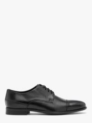 Czarne wizytowe półbuty męskie. Czarne buty wizytowe męskie Ryłko, ze skóry, bez zapięcia. Za 429.99 zł.