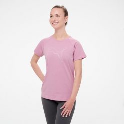 Koszulka damska Puma Gym & Pilates. Czerwone bluzki damskie Puma, s, bez wzorów, z bawełny, bez ramiączek. Za 89.99 zł.
