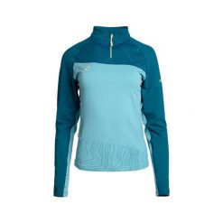 Koszulka termiczna damska SALEM W z długim rękawem, polarem i stretchem, z wysok. Niebieskie bielizna termoaktywna damska IZAS, m, bez wzorów, z polaru. Za 243.43 zł.