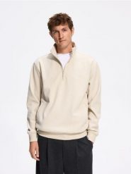 Bluza ze stójką - beżowy. Brązowe bluzy bez kaptura męskie Reserved, l, z dzianiny. Za 139.99 zł.