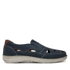 Półbuty Josef Seibel. Niebieskie półbuty męskie Josef Seibel, bez zapięcia. Za 249.99 zł.
