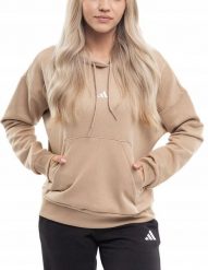 Bluza damska adidas Essentials Small Logo Feel Cozy Hoodie. Brązowe bluzy z kapturem damskie Adidas, uniwersalny, z bawełny. Za 171.99 zł.