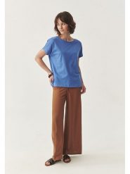 TATUUM Koszulka w kolorze niebieskim rozmiar: M. Niebieskie bluzki damskie Tatuum, m, bez wzorów, z bawełny, bez kołnierzyka. Za 78.47 zł.