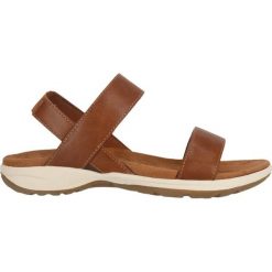 Sandały damskie Whistler Zenaida. Brązowe sandały damskie WHISTLER, bez wzorów, z materiału, bez obcasa. Za 245.00 zł.