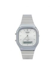 Casio Zegarek AQ-240E-7AEF Srebrny. Szare, analogowe zegarki męskie Casio, srebrne. Za 299.99 zł.