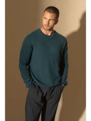 Perfect Cashmere Kaszmirowy sweter "Soan" w kolorze zielonym rozmiar: XL. Zielone swetry męskie Perfect Cashmere, xl, bez wzorów, z kaszmiru, bez kołnierzyka. Za 460.12 zł.