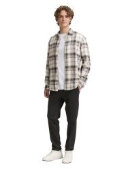 Tom Tailor Koszula - Relaxed fit - w kolorze kremowym rozmiar: M. Brązowe koszule męskie Tom Tailor, m, bez wzorów, z bawełny, bez kołnierzyka, bez ramiączek. Za 65.54 zł.