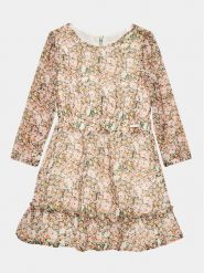 Guess Sukienka codzienna Chiffon K3YK11 WA2T0 Kolorowy Regular Fit. Sukienki dziewczęce Guess, z aplikacjami, z syntetyku, bez ramiączek. Za 259.99 zł.