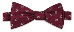 Ciemna Czerwona Elegancka Wiązana Mucha -EM Men's Accessories- Męska, Paisley, Łezki. Czerwone krawaty i muchy męskie Em men's accessories, bez wzorów, eleganckie. Za 59.99 zł.