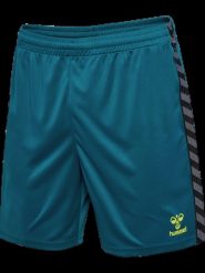 Hummel hmlAUTHENTIC PL SHORTS - Szorty z poliestru. Niebieskie szorty męskie HUMMEL, bez kołnierzyka. Za 129.50 zł.