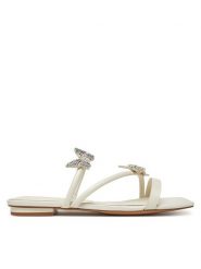 Aldo Klapki Flyhigh 13966746 Biały. Białe klapki damskie Aldo, bez wzorów, ze skóry, bez obcasa. Za 219.99 zł.