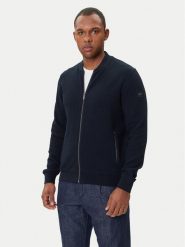 Bugatti Bluza 8750-85172D Granatowy Regular Fit. Niebieskie bluzy bez kaptura męskie Bugatti, m, z bawełny. Za 679.99 zł.