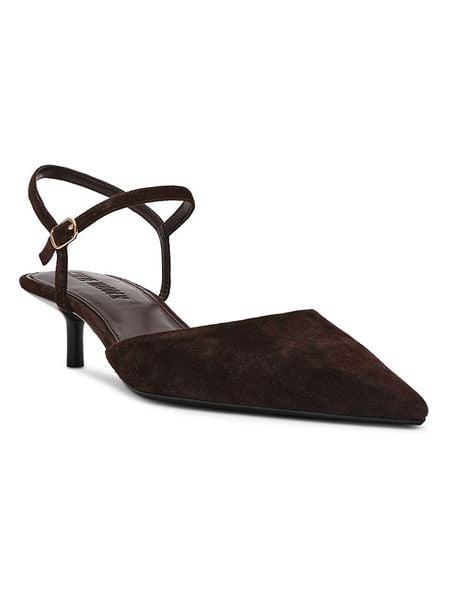 Steve Madden Skórzane czółenka "Adelaide" w kolorze brązowym rozmiar: 42. Brązowe czółenka damskie Steve Madden, bez wzorów, bez obcasa, na szpilce. Za 268.49 zł.