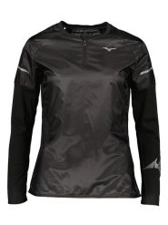 Mizuno Koszulka funkcyjna "Hineri Hybrid" w kolorze czarnym rozmiar: L. Czarne bluzki sportowe damskie Mizuno, l, bez wzorów, bez ramiączek. Za 83.42 zł.