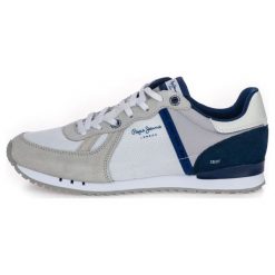 Pepe Jeans tenisówki męskie Tinker Zero Seal 43 białe. Białe trampki i tenisówki męskie Pepe Jeans, bez wzorów, z jeansu, bez zapięcia. Za 365.00 zł.