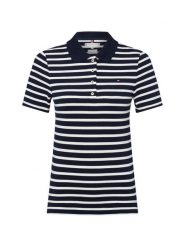 Tommy Hilfiger koszulka polo Kobiety Bawełna niebieski|biały, S. Białe topy sportowe damskie Tommy Hilfiger, s, bez wzorów, z bawełny, bez ramiączek. Za 349.95 zł.