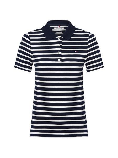 Tommy Hilfiger koszulka polo Kobiety Bawełna niebieski|biały, S. Białe topy sportowe damskie Tommy Hilfiger, s, bez wzorów, z bawełny, bez ramiączek. Za 349.95 zł.