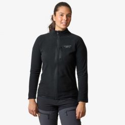 Bluza polarowa turystyka damska Swedemount Geilo Fleece Full Zip II wodoodporna. Czarne bluzy bez kaptura damskie SWEDEMOUNT, z polaru. W wyprzedaży za 116.99 zł.