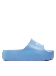 Tommy Jeans Klapki Tjw Chunky Flatform Slide EN0EN02586 Niebieski. Niebieskie klapki damskie Tommy Jeans, bez wzorów, z jeansu, bez obcasa. Za 129.99 zł.