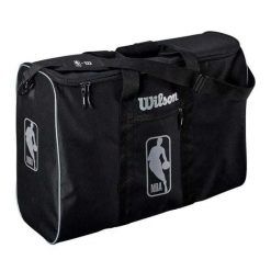 Autentyczna Torba Piłkarska NBA. Czarne torby męskie na ramię Wilson, bez wzorów, z materiału, na ramię. Za 159.99 zł.