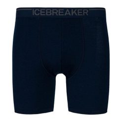 Bokserki męskie icebreaker Anatomica 001. Niebieskie bokserki męskie Icebreaker, bez wzorów, z wełny. Za 129.99 zł.