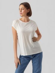 Vero Moda Koszulka "Vmava" w kolorze białym rozmiar: S. Białe bluzki damskie Vero Moda, s, bez wzorów, bez kołnierzyka. Za 43.99 zł.