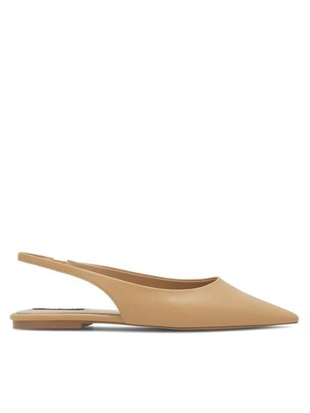 Nine West Baleriny WFA2551-2 Beżowy. Brązowe baleriny damskie Nine West, bez wzorów, ze skóry, bez obcasa. Za 125.99 zł.