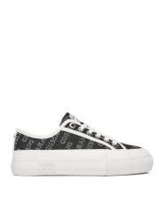 Guess Jeans Tenisówki CWBEO-GJ13456 Czarny. Czarne trampki i tenisówki damskie Guess Jeans, z aplikacjami, z jeansu. Za 229.99 zł.