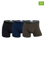 CR7 Bokserki (3 pary) w kolorze brązowo-czarno-granatowym rozmiar: XL. Brązowe bokserki męskie CR7, bez wzorów. Za 73.99 zł.