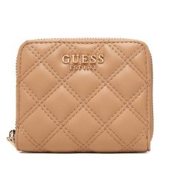 Portfel Guess. Brązowe portfele damskie Guess, z aplikacjami. Za 219.99 zł.