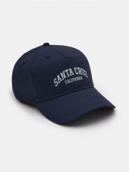 Czapka z daszkiem - granatowy. Niebieskie czapki męskie Sinsay, bez wzorów. W wyprzedaży za 15.99 zł.