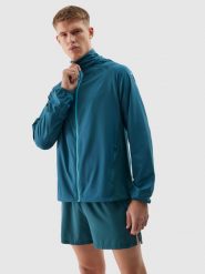 4F Kurtka do biegania Ultralight męska - turkusowa 3XL. Niebieskie kurtki treningowe męskie 4f, na lato, m, bez wzorów, z dzianiny, do biegania. W wyprzedaży za 139.99 zł.