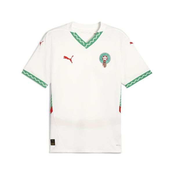 Męska koszulka wyjazdowa Maroko 2025 PUMA White Fast Green Red. Białe t-shirty sportowe męskie Puma, m, bez ramiączek, do piłki nożnej. W wyprzedaży za 344.00 zł.