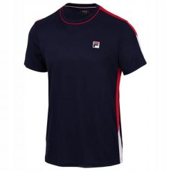 Koszulka tenisowa Fila T-shirt Gabriel. Niebieskie t-shirty męskie Fila, xl, z materiału, bez ramiączek, tenisowe. Za 113.99 zł.