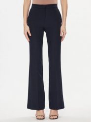 Maryley Spodnie materiałowe 24EB587/43BL Granatowy Relaxed Fit. Niebieskie spodnie materiałowe damskie Maryley, bez wzorów, z materiału. Za 199.99 zł.