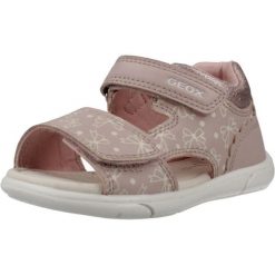 Sandały GEOX B SANDAL ZAPITO D VIT Rose. Czerwone obuwie trekkingowe damskie Geox, z syntetyku, bez zapięcia. Za 182.99 zł.
