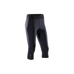 Spodenki 3/4 na rower MTB ST 100 damskie. Czarne szorty damskie ROCKRIDER, bez wzorów, z elastanu. Za 39.99 zł.