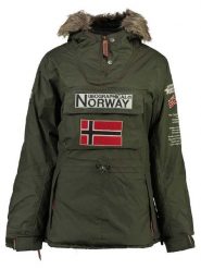 Geographical Norway Parka "Boomera" w kolorze khaki rozmiar: L. Brązowe parki damskie Geographical Norway, l, bez wzorów, z futra. Za 285.49 zł.