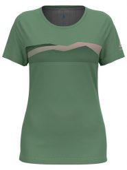 Odlo Koszulka funkcyjna "Ridgeline" w kolorze zielonym rozmiar: XS. Zielone bluzki sportowe damskie Odlo, xs, bez wzorów, z materiału, bez ramiączek. Za 92.21 zł.